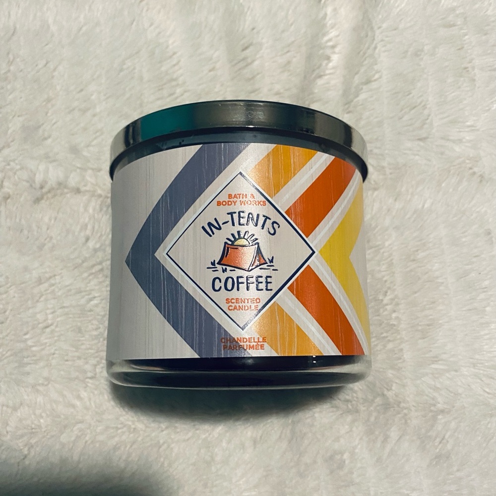 RARE🔥 NEW Bath and Body Works In-Tents Coffee 3-Wick Candle